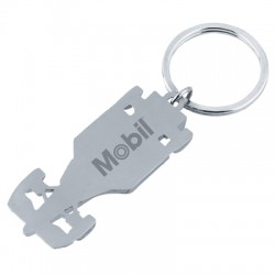 Custom Logo Metal race car shape key chain.