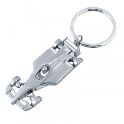 Custom Logo Metal race car shape key chain.