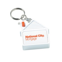 Custom Logo Combination house shaped tape measure/key tag.