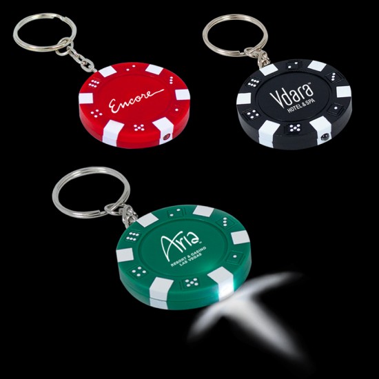 Custom Logo Casino chip shape key light.