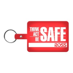 Custom Logo Large Rectangle - Rectangular, soft flexible key tag