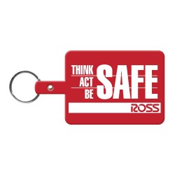 Custom Logo Large Rectangle - Rectangular, soft flexible key tag