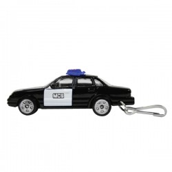 Custom Logo Die cast 1:60 scale miniature police car key chain.