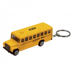 Custom Logo Die cast 1:60 scale miniature school bus key chain.