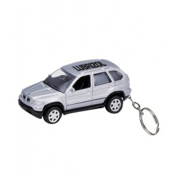 Custom Logo Die cast 1:60 scale miniature BMW X5 key chain.