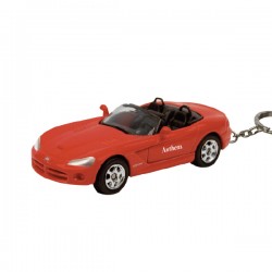 Custom Logo Die cast 1:60 scale miniature Dodge Viper key chain with V10 power.