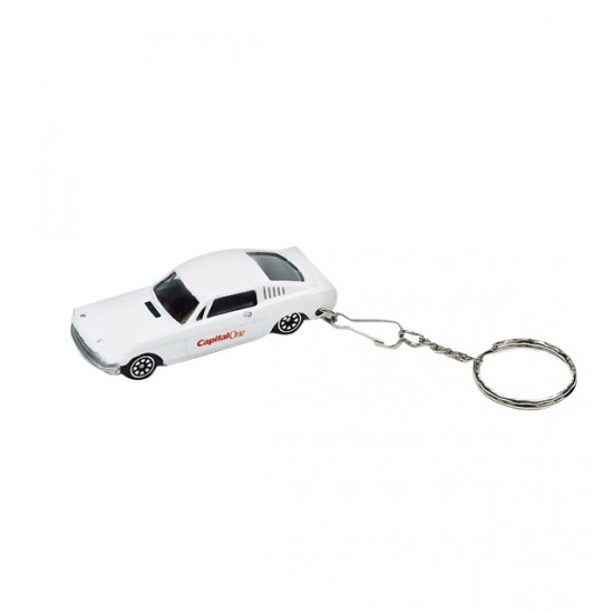 Custom Logo Die cast 1:60 scale miniature 1965 Fastback Coupe key chain.