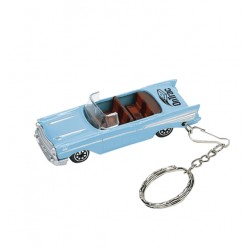 Custom Logo Die cast 1:60 scale miniature 1957 Classic Convertible key chain.