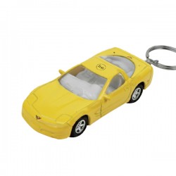 Custom Logo Die cast 1:60 scale miniature C5 Chevrolet Corvette key chain.