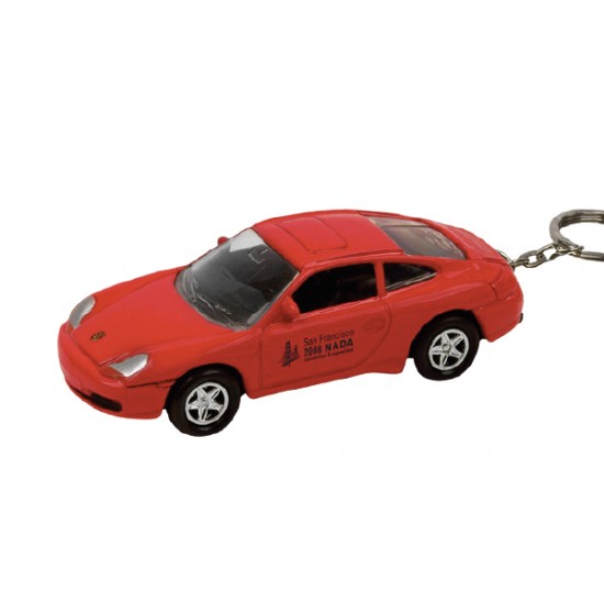 Custom Logo Die cast 1:60 scale miniature Porsche 911SC key chain.