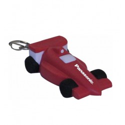 Custom Logo Indy/Formula style race car stress reliever key chain.