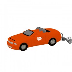 Custom Logo Red convertible sports car stress reliever key chain.