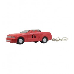 Custom Logo Red convertible sports car stress reliever key chain.