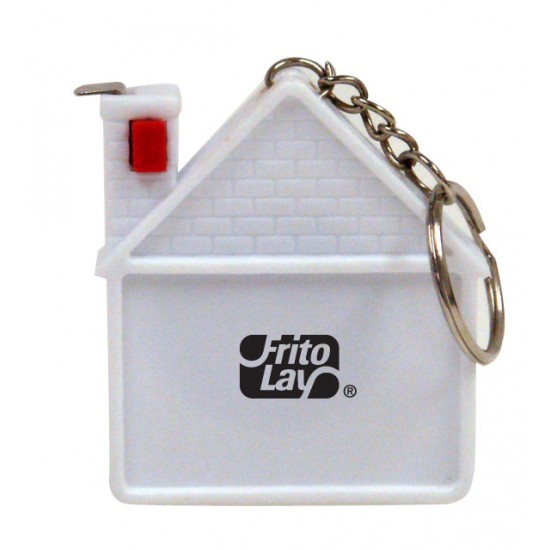 Custom Logo House Shape Tape Measure & Key Chain