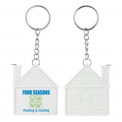 Custom Logo House shape tape measure with a split ring, measures up to 39