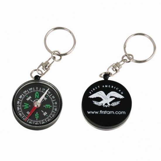 Custom Logo Compass Keychain