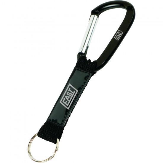 Custom Logo Key Tag Carabiner with Strap & PVC Patch