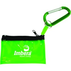 Custom Logo Carabiner with Key Tag Pouch Custom Logo Carabiner with Key Tag Pouch