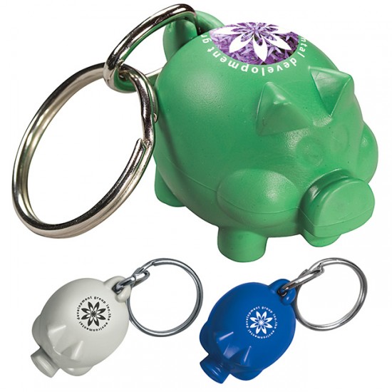 Custom Logo Friendly Bank'r Pig Keytag