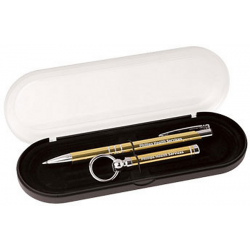 Custom Logo Triple Classic Pen & Key Ring Gift Set Custom Logo Triple Classic Pen & Key Ring Gift Set