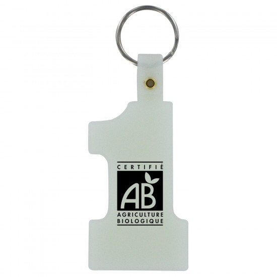 Custom Logo Number 1 Tag Keychain