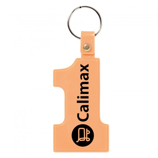 Custom Logo Number 1 Tag Keychain