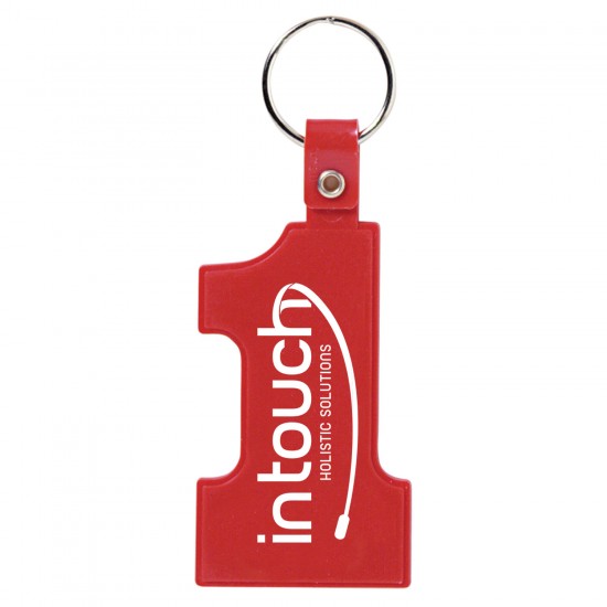 Custom Logo Number 1 Tag Keychain