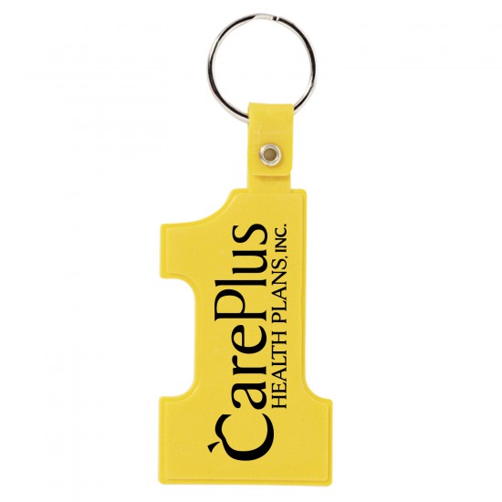 Custom Logo Number 1 Tag Keychain