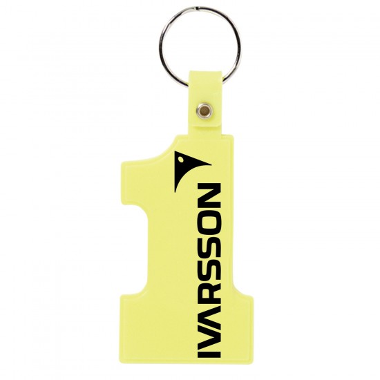 Custom Logo Number 1 Tag Keychain