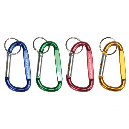 Custom Logo Anodized Aluminum Carabiner Keyring