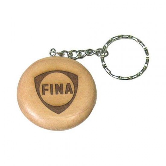 Custom Logo Round Maple Laser Etched Key Tag