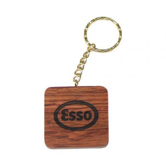 Custom Logo Square Rosewood Laser Etched Key Tag