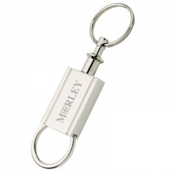 Custom Logo Matte Silver Separating Key Ring
