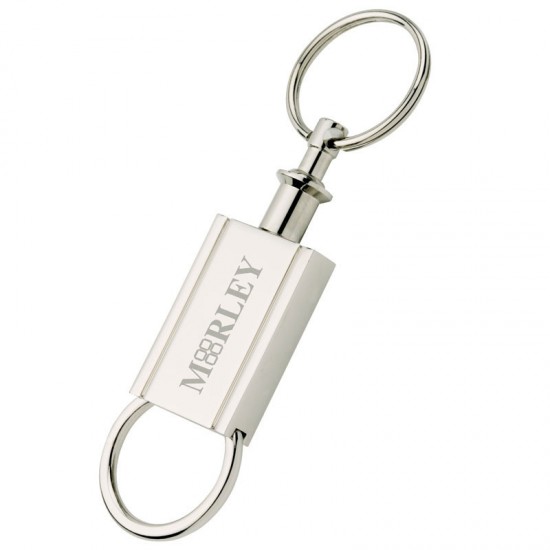 Custom Logo Matte Silver Separating Key Ring