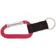 Custom Logo 70mm Carabiner w/ Web Strap & Split Ring