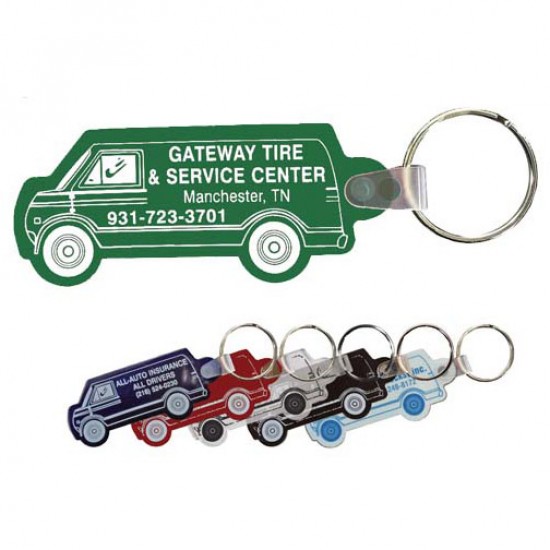 Custom Logo Van Soft Key Fob (Spot Color)