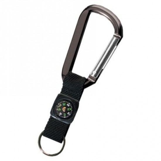 Custom Logo 80 mm Carabiner w/ Compass Strap