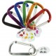 Custom Logo Carabiner Keytag w/ White Tag