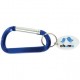 Custom Logo Carabiner Keytag w/ White Tag