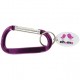 Custom Logo Carabiner Keytag w/ White Tag