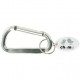 Custom Logo Carabiner Keytag w/ White Tag