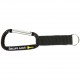 Custom Logo Carabiner Keytag w/ Black Nylon Strap