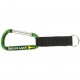 Custom Logo Carabiner Keytag w/ Black Nylon Strap