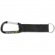 Custom Logo Small Carabiner Keytag w/ Black Nylon Strap