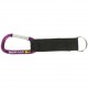 Custom Logo Small Carabiner Keytag w/ Black Nylon Strap