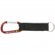 Custom Logo Small Carabiner Keytag w/ Black Nylon Strap