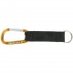 Custom Logo Small Carabiner Keytag w/ Black Nylon Strap