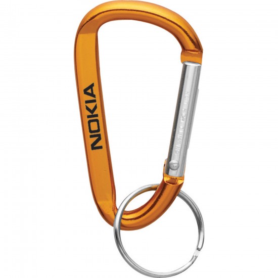 Custom Logo Carabiner w/ Key Ring