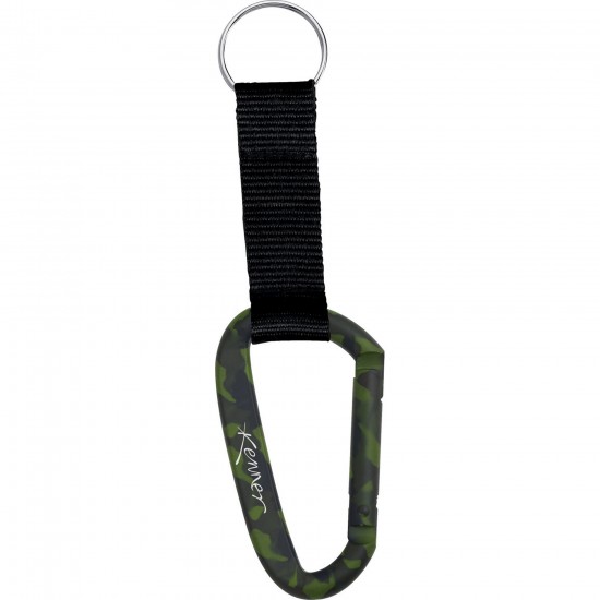 Custom Logo Carabiner w/ Strap & Split Ring